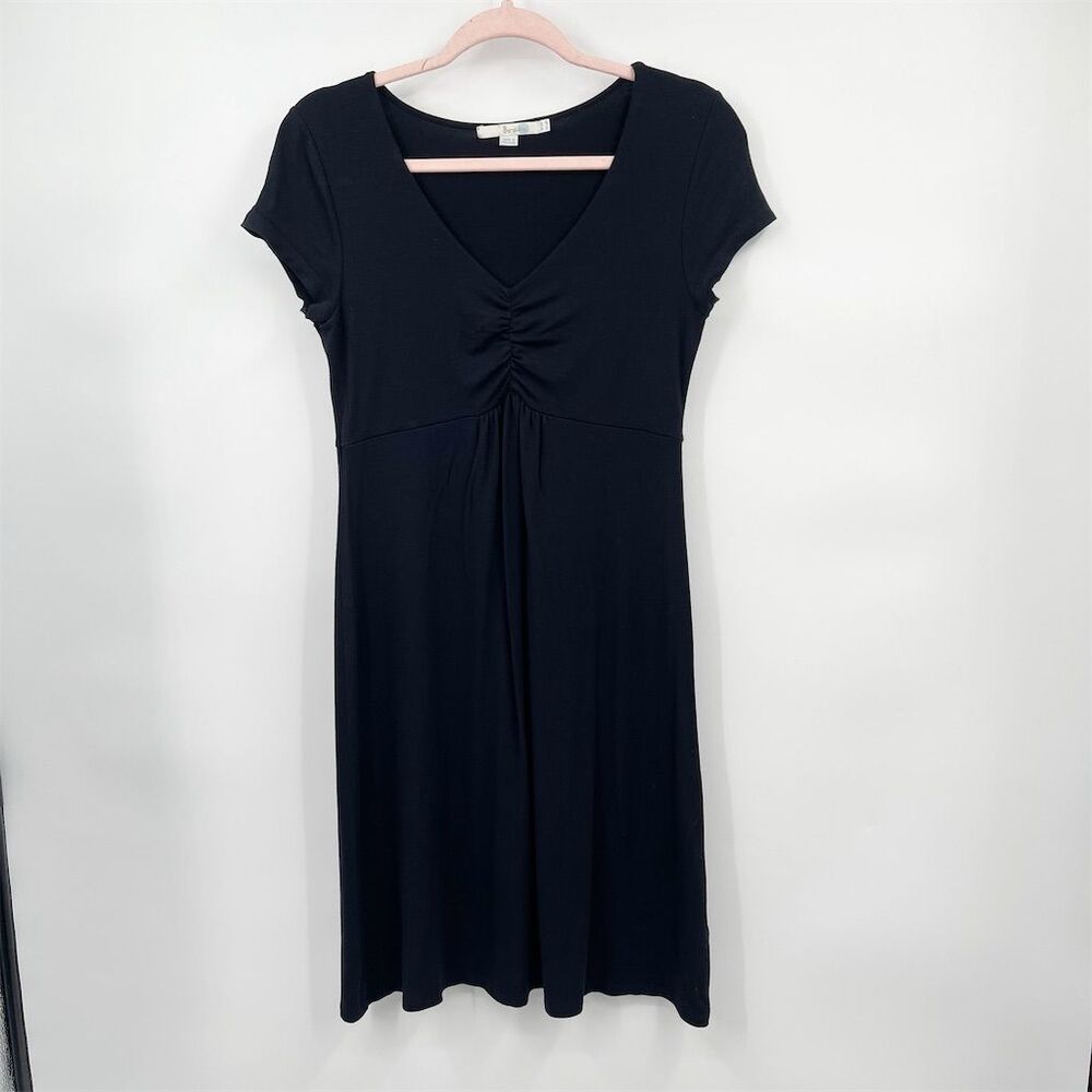Boden‎ Women's Short Sleeve Jersey Knit  Knee-Length Dress Black Size 8 Petite